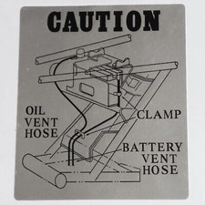 BATTERY VENT HOSE Decal -