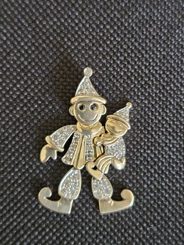 9ct gold articulated - articulated, clown