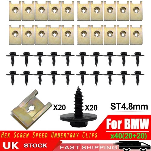 40x undertray clips for bmw - undertray,