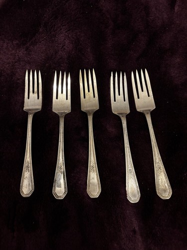 Epns silver plated cake forks - cake,