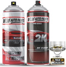 Aerosol Spray Paint Basecoat + 2K Lacquer Renault Rvi Gris-Latil 1612/670BQ/A62/