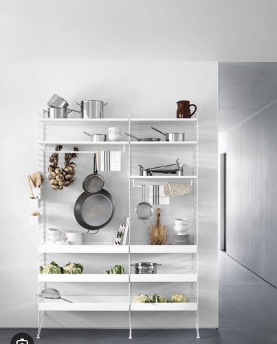 String metal shelf low edge - metal,