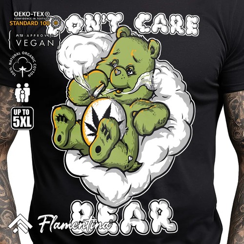 Bear dont care mens tshirt - bear,