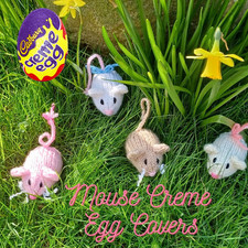 KNITTING PATTERN 🐭 Easter Little Mouse Family Creme Egg Cover EASY 🐰Sugar Mice