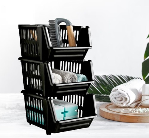 Small stacking storage baskets - stacking,