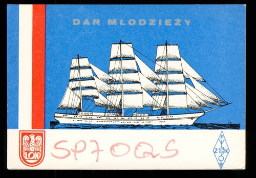 Qsl radio card poland sp7oqs - card,
