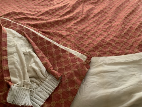 Pair large vtg damask - pair,