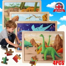 4Packs 24 Piece Wooden Puzzle