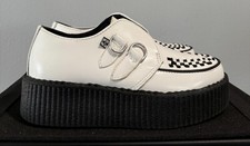 TUK Viva Mondo Creepers Womens Size 8 Mens Size 6 White NEW no laces*