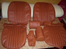 mgb roadster SEATS COVERS  autumn vinyl + headrest covers...FITS seats 1970-1981
