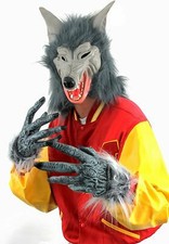 WOLF MASK AND HANDS COSTUME