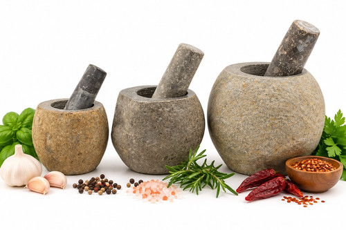 Natural riverstone pestle - natural, and