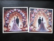 Set of 2  x WHIMSICAL WEDDING DAY / SPECIAL COUPLE   Card Toppers Set 1