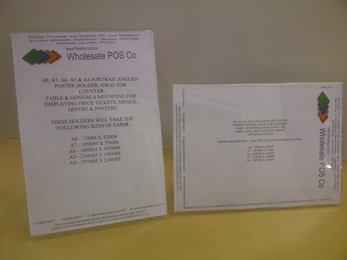 Poster menu graphic holder - menu,