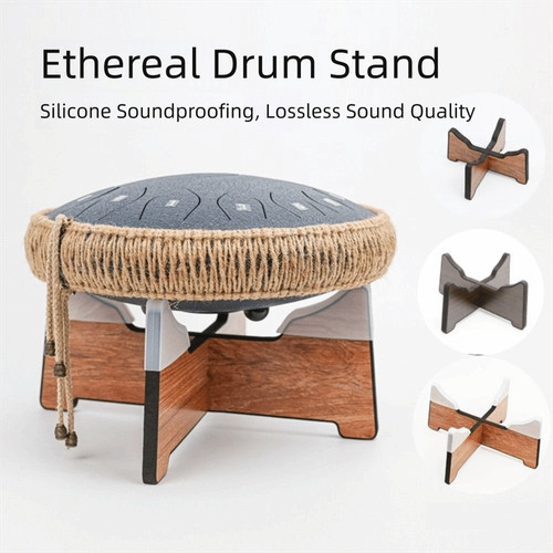 Wooden hand pan drum display - wooden,
