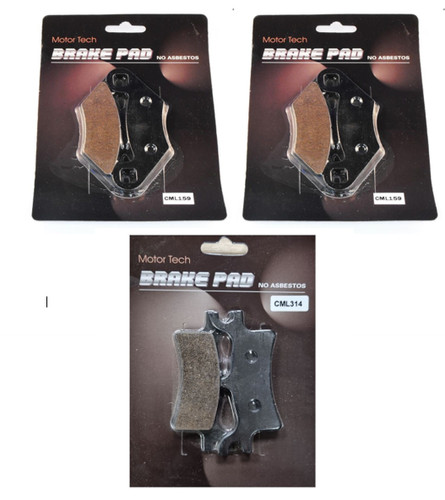 Full brake pads - +, for