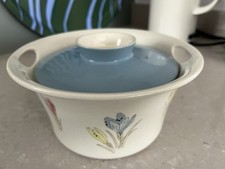 Figgjo Norway Flint Flameware Crocus Ragnar Grimsrud  Handled Casserole+Lid 50s