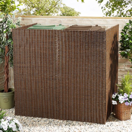 Double willow wheelie bin - willow,