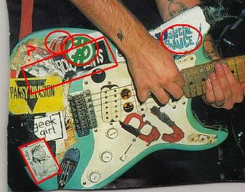 Billie joe guitar decal - billie,