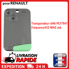 Carte clé avec électronique vierge pour Renault Laguna 2 Espace 4 Vel Satis 