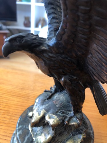 Eagle sculpture alabaster - sculpture,