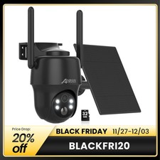 ANRAN 4G LTE Security Camera Outdoor Solar Battery Wireless CCTV with Sim Card