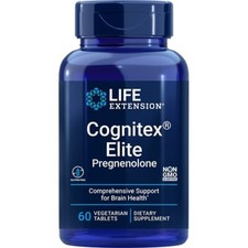 LIFE EXTENSION COGNITEX ELITE PREGNENOLONE 60 VEGETERIAN TABS BRAIN HEALTH FOCUS