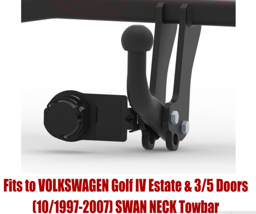 Swan neck tow - bar, golf