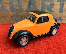 Rare Orange Norev Models Fiat 500 Topolino Diecast Model 1/43 Scale.