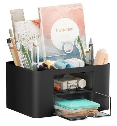 Desk organiser with - organiser, drawer