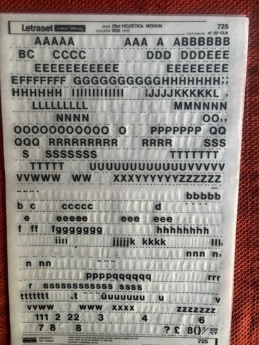 Letraset instant lettering - 6,