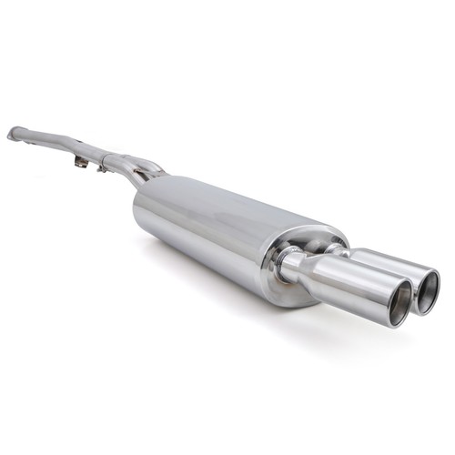 Brushed down pipe back exhaust - brushed,