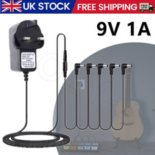 9V 1A Guitar Effect Pedal Power Supply Adapter with 5 Way Cable Daisy Chain Cord
