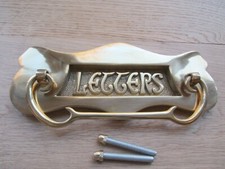 SPRUNG SOLID BRASS LETTER BOX POSTAL PLATE COVER OLD VICTORIAN STYLE