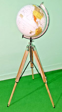 Modern Map Atlas World Globe With Wooden Tripod Stand Globe Floor Decor Big