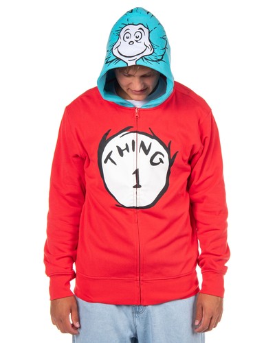 Seuss hoodie adult thing 1 - adult,