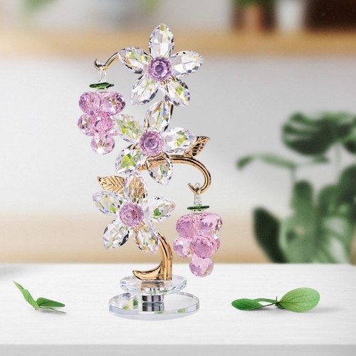 Crystal glass fruit - glass, pink
