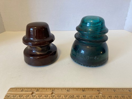 Two antique insulators - insulators, –