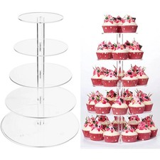 5-Tier Round Acrylic Cupcake