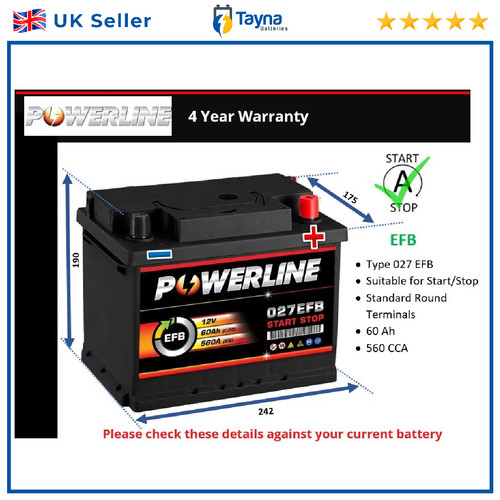 Efb car battery fits - efb,