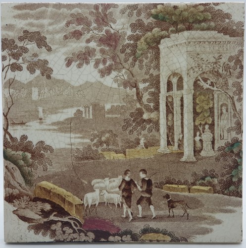 Arts crafts fireplace tile - &,