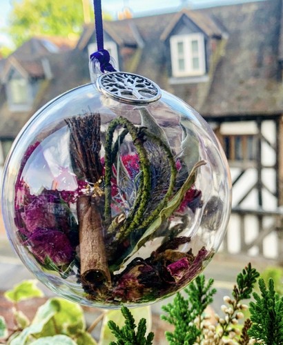 Witch ball home blessings - witch, ball,