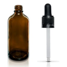 Amber Glass Dropper Bottles – 10ml to 100ml | Refillable, UV Safe, Lab & Oils