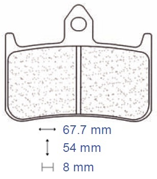 Front brake pads - brake, carbon