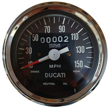 DUCATI 350 - 500 SPORT DESMO SPEEDOMETER, VEGLIA (MILES) MPH