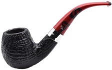 Peterson Dracula Sandblast Finish 9MM FILTER Medium Bent Billiard Briar Pipe 68