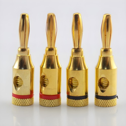 Gold plated banana plugs - 4x,