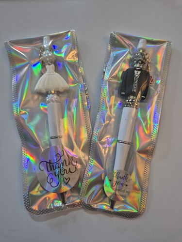 Handmade bride and groom - bride, pen