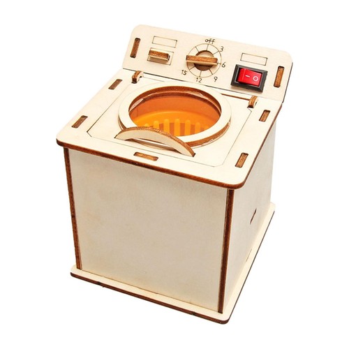 Wood washing machine toy - wood,
