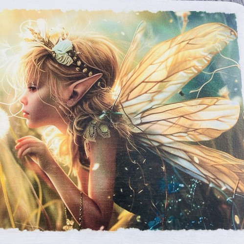 Decoupaged fairy table chalk - table,
